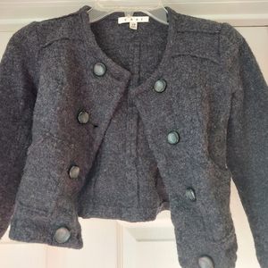 Gray wool blazer suit jacket